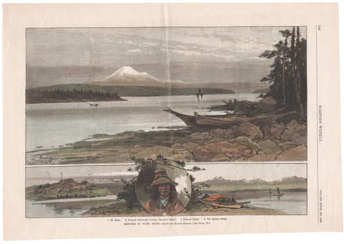 Sketches in Puget Sound 1883 Harpers Weekly